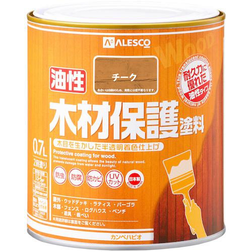 ■KANSAI 油性木材保護塗料 チーク 0.7L《6缶入》〔品番:00247643511007〕【3784405×6:0】[送料別途見積り][掲外取寄][店頭受取不可]