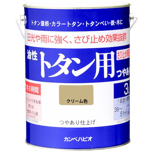 ■KANSAI 油性トタン用 クリーム色 3L《4缶入》〔品番:00147640111030〕【3785958×4:0】[送料別途見積り][法人・事業所限定][掲外取寄][店頭受取不可]
