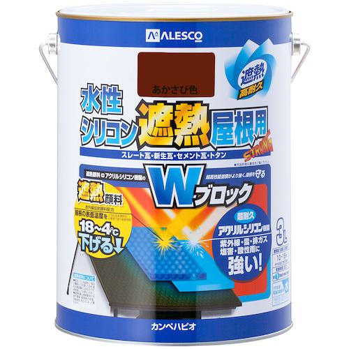 ■KANSAI 水性シリコン遮熱屋根用 あかさび色 3L《4缶入》〔品番:00377655241030〕【3787554×4:0】[送料別途見積り][法人・事業所限定][掲外取寄][店頭受取不可]