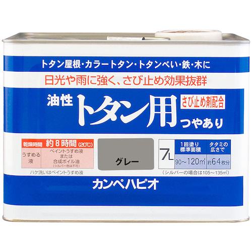 ■KANSAI 油性トタン用 グレー 7L〔品番:00147645091070〕【3787643:0】[送料別途見積り][法人・事業所限定][掲外取寄][店頭受取不可]