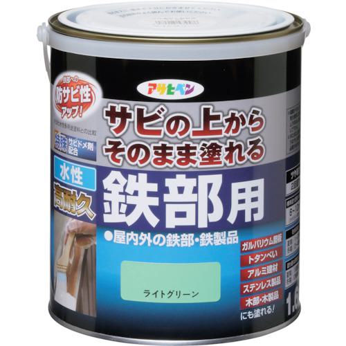 ■アサヒペン 水性高耐久鉄部用 1.6L ライトグリーン《6缶入》〔品番:434586〕【3791395×6:0】[送料別途見積り][掲外取寄][店頭受取不可] 18,216円