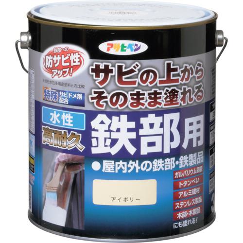 ■アサヒペン 水性高耐久鉄部用 3L アイボリー《4缶入》〔品番:434883〕【3791407×4:0】[送料別途見積り][掲外取寄][店頭受取不可]