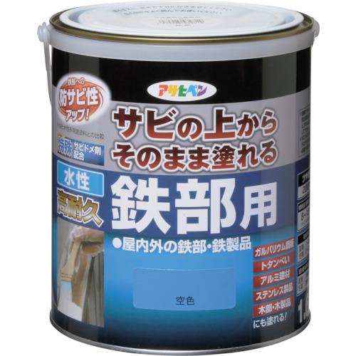 ■アサヒペン 水性高耐久鉄部用 1.6L 空色《6缶入》〔品番:434814〕【3791412×6:0】[送料別途見積り][掲外取寄][店頭受取不可]