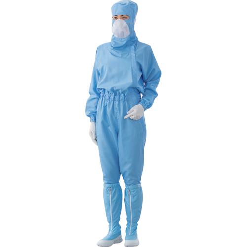 ■ADCLEAN フード一体型サイドファスナークリーンスーツ 男女兼用 ブルー LL〔品番:CJ13362LL〕【3799568:0】[送料別途見積り][法人・事業所限定][外直送][店頭受取不可]