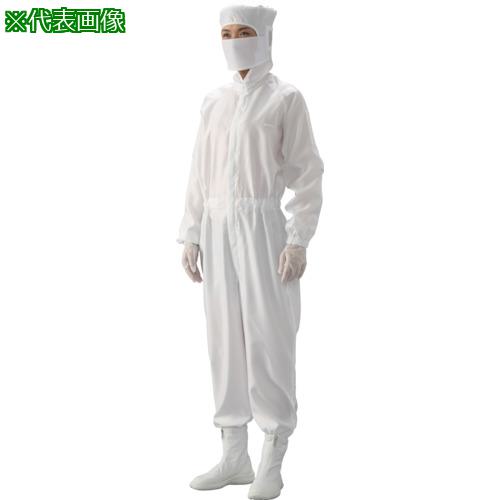 ■ADCLEAN クリーンスーツ フード一体型センターファスナー 男女兼用 ホワイト M〔品番:CB13101M〕【3802707:0】[送料別途見積り][法人・事業所限定][外直送][店頭受取不可]