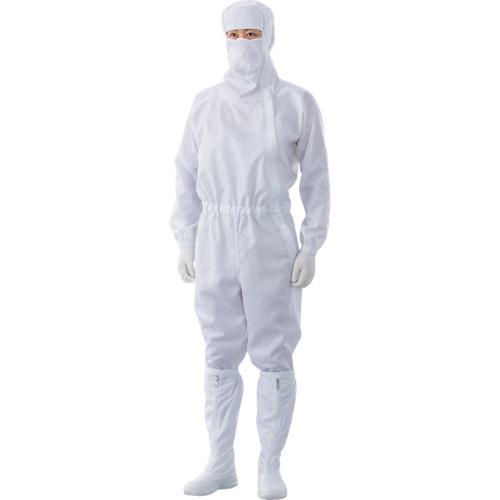 ■ADCLEAN フード一体型サイドファスナークリーンスーツ 男女兼用 ホワイト S〔品番:CJ13361S〕【3802708:0】[送料別途見積り][法人・事業所限定][外直送][店頭受取不可]｜ホームセンターバロー　店