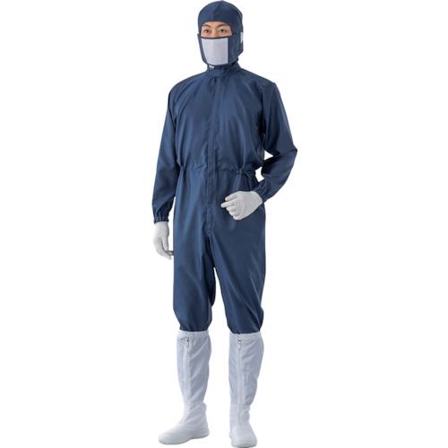 ■ADCLEAN フロントファスナークリーンスーツ 男性用 ネイビー LL〔品番:CB10256LL〕【3809013:0】[送料別途見積り][法人・事業所限定][外直送][店頭受取不可]