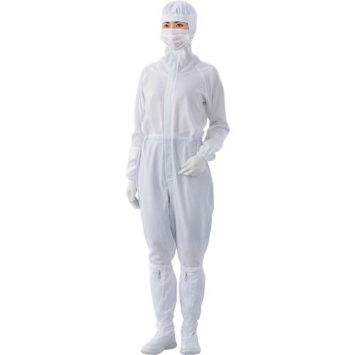 ■ADCLEAN フード一体型センターファスナークリーンスーツ 男女兼用 ホワイト 5L〔品番:CR186015L〕【3812178:0】[送料別途見積り][法人・事業所限定][外直送][店頭受取不可]