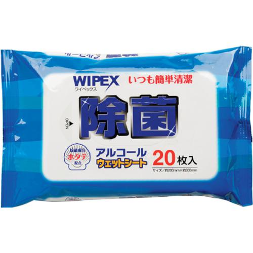 ■グリーンクロス ワイペックス除菌アルコールウェットシート 20枚入×30袋〔品番:6300024760〕【3814336:0】[法人・事業所限定][直送元][店頭受取不可]
