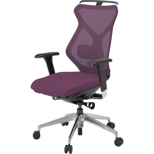 ■ITOKI セクアチェア ハイバック ベースカラーZT アジャスタブル肘 ハンガー付 張地 プラムパープル〔品番:KG367JVH1ZTX7〕【3818746:0】[送料別途見積り][法人・事業所限定][外直送][店頭受取不可]