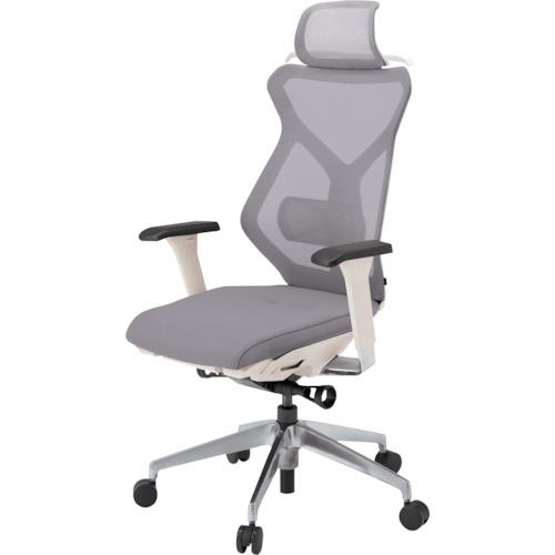 ■ITOKI セクアチェア エクストラハイバック ベースカラーZW アジャスタブル肘 ハンガー付 張地 ライトグレー〔品番:KG357JVH1ZWW6〕【3819026:0】[送料別途見積り][法人・事業所限定][外直送][店頭受取不可]
