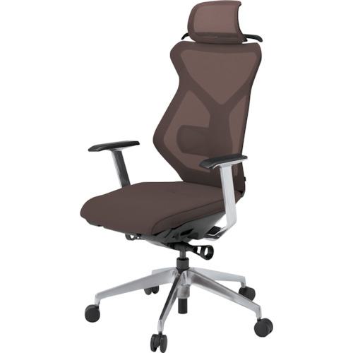 ■ITOKI セクアチェア エクストラハイバック ベースカラーZT T型肘 ハンガー付 張地 チョコレートブラウン〔品番:KG355JVH1ZTH2〕【3819034:0】[送料別途見積り][法人・事業所限定][外直送][店頭受取不可]