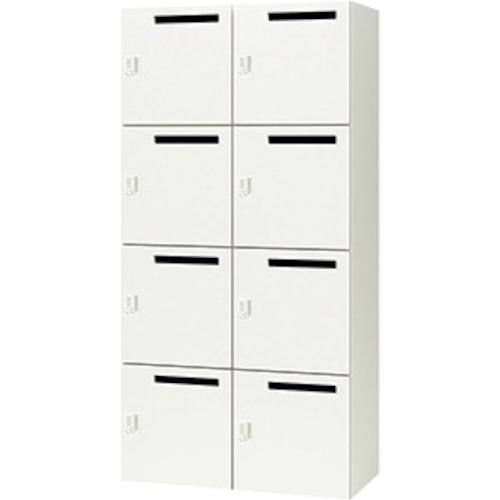 ■NAIKI パーソナルロッカー(8人用) ポッケ PK型 スタンダードタイプ ゼロ復帰ダイヤル錠 投入口有〔品番:PK0918CMPDR8WW〕【3825210:0】[送料別途見積り][法人・事業所限定][外直送][店頭受取不可]｜ホームセンターバロー　店