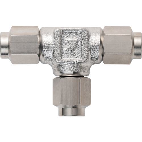 ■潤工社 ステンレス継手 ユニオンティー(ミリ系列) 10×8mm〔品番:TU10X8SUS〕【3832151:0】[店頭受取不可]