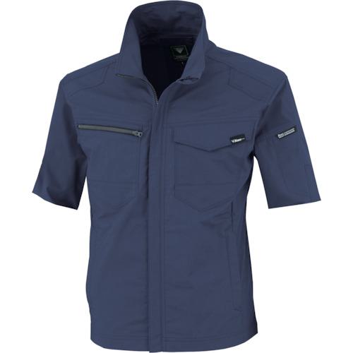 ■XEBEC TCストレッチ半袖ブルゾン1711-10-3L コン〔品番:1711103L〕【3837107:0】[送料別途見積り][掲外取寄][店頭受取不可]