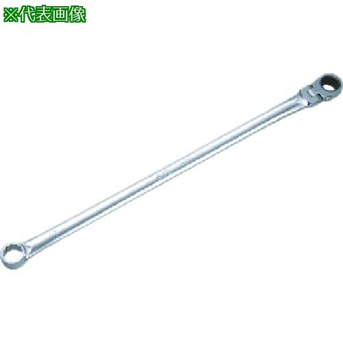 ■KTC 超ロングラチェットめがねレンチ(首振りタイプ) 13mm〔品番:MR15L13F〕【3838099:0】[店頭受取不可]