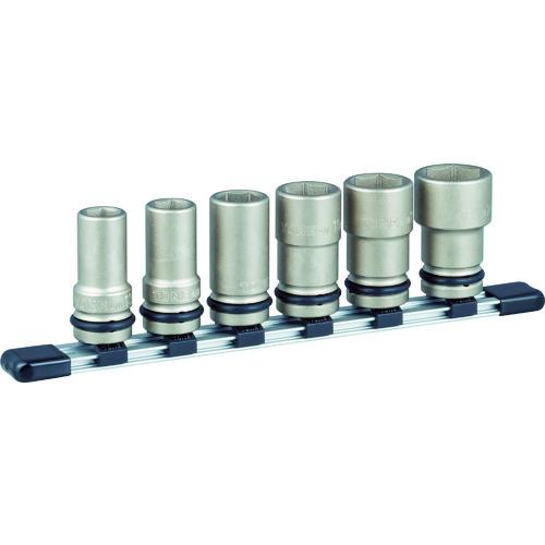 ■TONE インパクト用ロングソケットセット(ホルダー付) 6pcs 差込角12.7mm〔品番:HNV406L〕【3876578:0】[店頭受取不可]