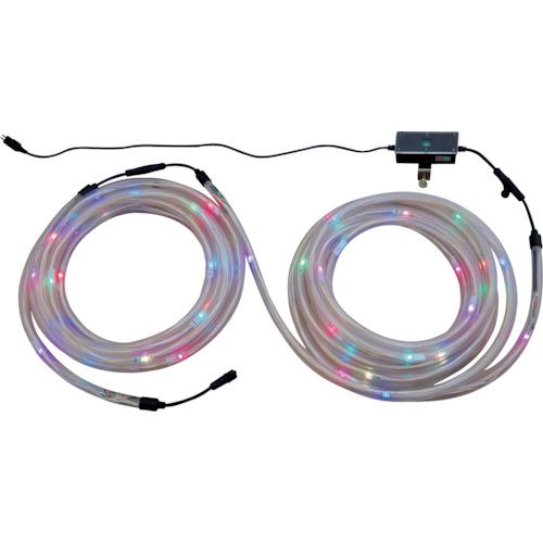 ■緑十字 カラフルチューブ PKC-400 22mmΦ×10M LED色切替可 2本1組〔品番:275005〕【3894688:0】[法人・事業所限定][外直送元][店頭受取不可]