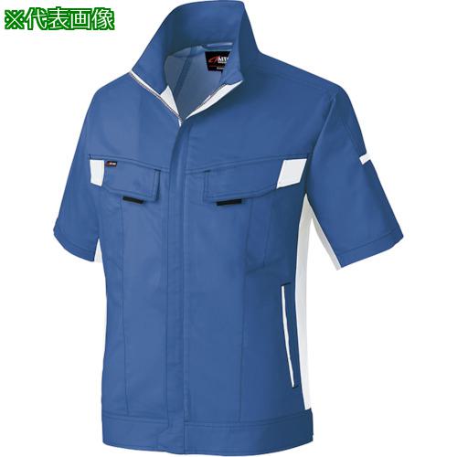 ■アイトス ニュームービンカット 春夏半袖ブルゾン ロイヤルブルー×シルバーグレー M〔品番:AZ6832006M〕【3897654:0】[送料別途見積り][掲外取寄][店頭受取不可]