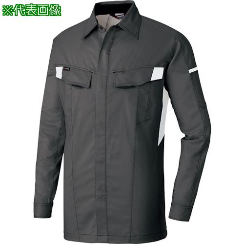 ■アイトス ニュームービンカット 長袖シャツ チャコールグレー×シルバーグレー M〔品番:AZ6835014M〕【3900931:0】[送料別途見積り][掲外取寄][店頭受取不可]