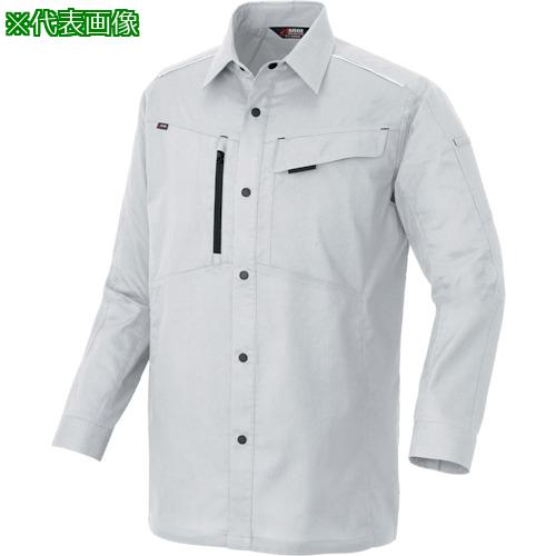 ■アイトス ニュームービンカット 春夏長袖シャツ シルバーグレー M〔品番:AZ3335003M〕【3969821:0】[送料別途見積り][掲外取寄][店頭受取不可]