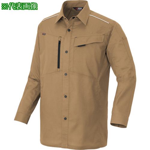 ■アイトス ニュームービンカット 春夏長袖シャツ カーキ M〔品番:AZ3335025M〕【3969825:0】[送料別途見積り][掲外取寄][店頭受取不可]