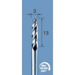 ■アルゴファイル 超硬カッター アルミカット Φ3X13 Φ3.0軸〔品番:CC121A〕【4019727:0】[送料別途見積り][掲外取寄][店頭受取不可]