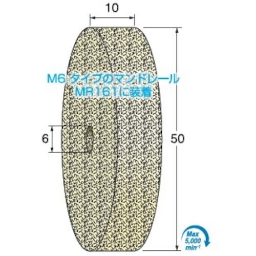 ■アルゴファイル フェルトバフホイール Φ50X8t 中心穴 Φ6〔品番:FB645〕【4020315:0】[送料別途見積り][掲外取寄][店頭受取不可]