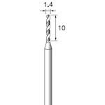 ■アルゴファイル 超硬ドリル Φ1.4X10mm Φ3.0軸〔品番:TD110〕【4022005:0】[送料別途見積り][掲外取寄][店頭受取不可]