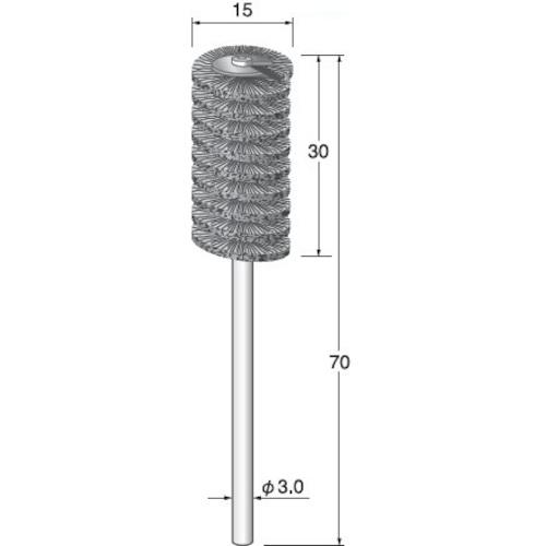 ■アルゴファイル スパイラルチャンネルブラシ Φ15X30 #600A砥粒入りナイロン〔品番:BM15SCN〕【4022337:0】[送料別途見積り][掲外取寄][店頭受取不可]