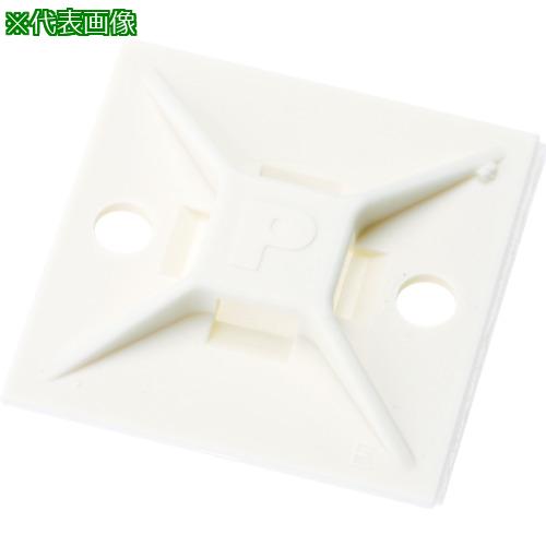 ■PANDUIT マウントベース ゴム系粘着テープ付き 白 (500個入)〔品番:ABM112AD〕【4036506:0】[店頭受取不可]