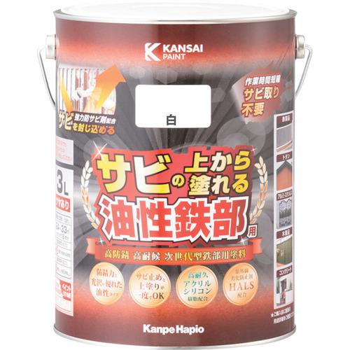 ■KANSAI 油性鉄部用S 白 3L《4個入》〔品番:00357640011030〕【4038043&times;4:0】[送料別途見積り][掲外取寄][店頭受取不可]｜ホームセンターバロー　店