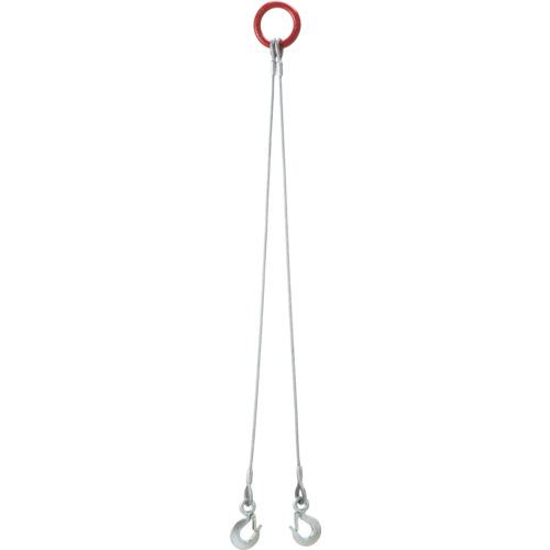 ■OH 2点吊りワイヤースリング 12mm×1m〔品番:2W1210〕【4052972:0】[送料別途見積り][掲外取寄][店頭受取不可]
