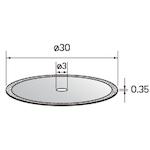 ■ナカニシ 電着ダイヤモンドディスク φ30×0.35×穴φ3 #325〔品番:14105〕【4071801:0】[送料別途見積り][掲外取寄][店頭受取不可]