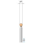 ■ナカニシ 軸付砥石 10本入 球型 φ4×軸φ3 WA #120〔品番:42542〕【4071813:0】[送料別途見積り][掲外取寄][店頭受取不可]