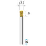 ■ナカニシ 真鍮ブラシ エンド 5本入 φ3.5×5×軸φ3 線φ0.1〔品番:50564〕【4074466:0】[送料別途見積り][掲外取寄][店頭受取不可]