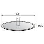 ■ナカニシ 電着ダイヤモンドディスク φ35×0.35×穴φ3 #325〔品番:14111〕【4074547:0】[送料別途見積り][掲外取寄][店頭受取不可]