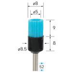 ■ナカニシ セラミックファイバーブラシ カップ φ8&times;9&times;軸φ3 粗仕上用〔品番:51242〕【4075155:0】[送料別途見積り][掲外取寄][店頭受取不可]｜ホームセンターバロー　店