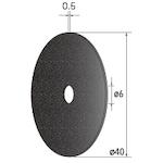 ■ナカニシ 切断砥石ディスク 10枚入 φ40×0.5×穴φ6 WA #100〔品番:43332〕【4075805:0】[送料別途見積り][掲外取寄][店頭受取不可]