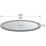 ■ナカニシ 電着ダイヤモンドディスク φ60&times;1.5&times;穴φ6 #100〔品番:14136〕【4075873:0】[送料別途見積り][掲外取寄][店頭受取不可]｜ホームセンターバロー　店