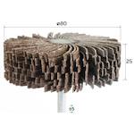 ■ナカニシ スリットフラップサンダー 2本入 φ80×25×軸φ6 #80〔品番:49395〕【4075886:0】[送料別途見積り][掲外取寄][店頭受取不可]