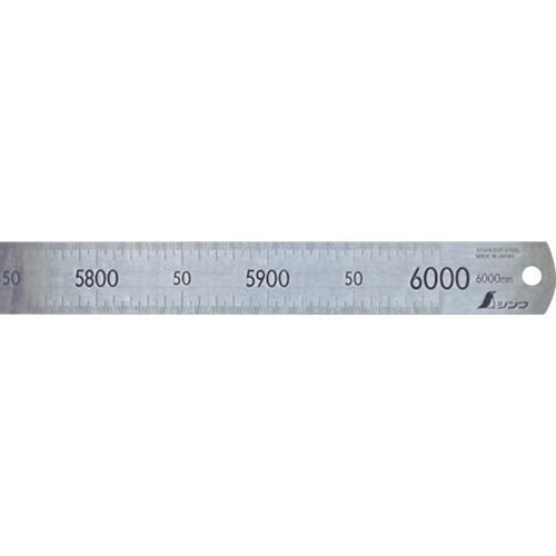 ■シンワ 直尺ステン 6m〔品番:14109〕【4083296:0】[送料別途見積り][法人・事業所限定][直送][店頭受取不可]