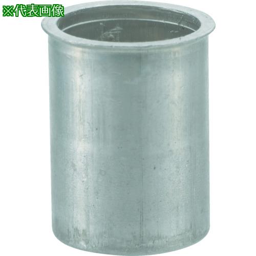 ■TRUSCO クリンプナット薄頭アルミ 板厚3.5 M4X0.7 1000個入〔品番:TBNF4M35AC〕【4097122:0】[店頭受取不可]｜ホームセンターバロー　店