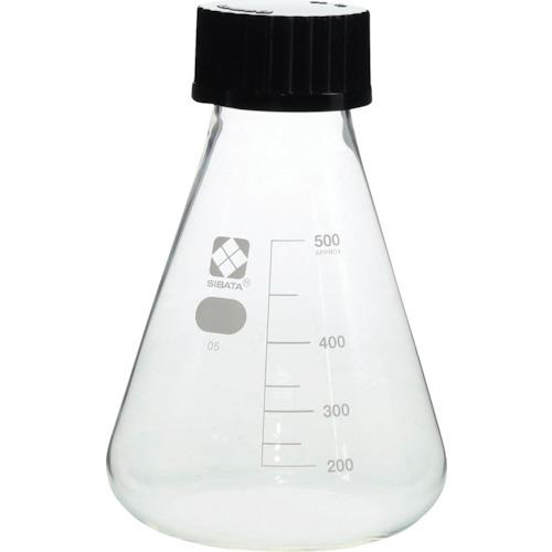 ■SIBATA ねじ口三角フラスコ 500mL 4入〔品番:0163300500A〕【4113449:0】[送料別途見積り][掲外取寄][店頭受取不可] 17,633円
