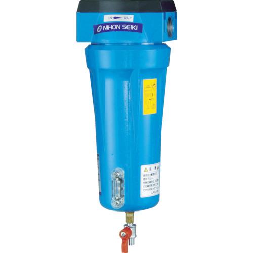 ■日本精器 高性能エアフィルタ10A1ミクロン(ドレンコック付)〔品番:NITN110ADLDV〕【4121368:0】[店頭受取不可]