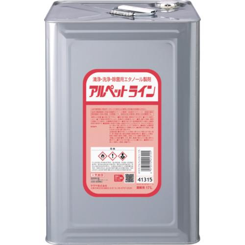 ■サラヤ 清浄・洗浄・除菌用エタノール製剤 アルペットライン 17L〔品番:41315〕【4133901:0】[店頭受取不可] 9,086円