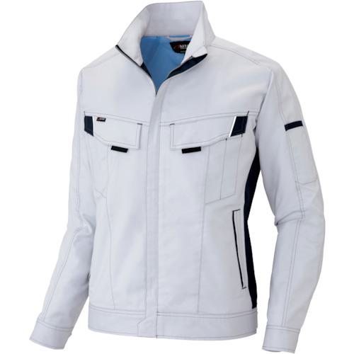 ■アイトス ムービンカット 長袖ブルゾン(男女兼用)AZ6801 シルバーグレー×ネイビー SS〔品番:AZ6801003SS〕【4135344:0】[送料別途見積り][掲外取寄][店頭受取不可]