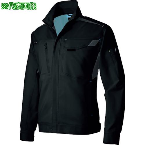 ■アイトス 長袖ブルゾンストレッチ裏綿(ライトフィックス) ブラック4L〔品番:AZ25010104L〕【4135551:0】[送料別途見積り][掲外取寄][店頭受取不可]