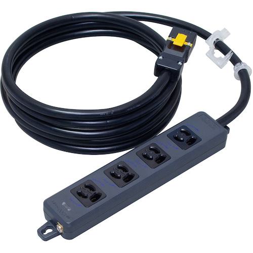 ■明工 横形OA用抜け止め接地タップ4コ口 ランプ、マグネット付 VCT3mハーネスプラグ付 黒〔品番:MR7904NT3BBB〕【4150175:0】[送料別途見積り][法人・事業所限定][掲外取寄][店頭受取不可]