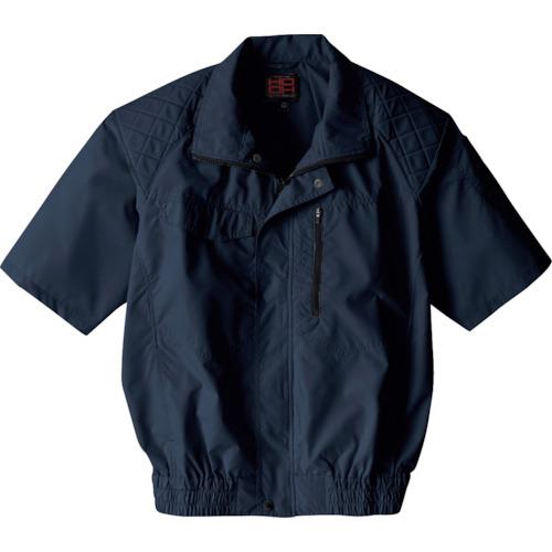 ■HOOH 快適ウェア フルハーネス対応冷感半袖ブルゾン 8L ネイビー〔品番:V55778L1〕【4195755:0】[送料別途見積り][掲外取寄][店頭受取不可]